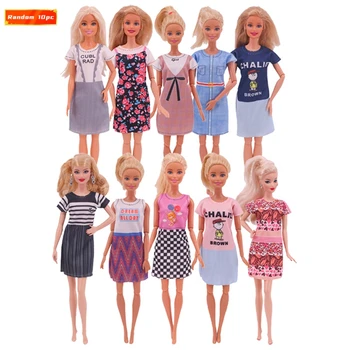 10 бр./компл., аксесоари за кукли Барби, облекло за кукли Барби, прекрасна принадлежности за кукли