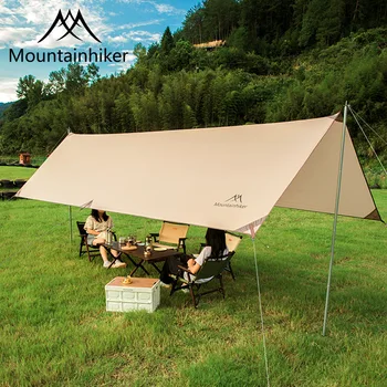 Брезентовая палатка за нощуване на открито, текстилен навес от оксфорд, слънцезащитен водоустойчив козирка, ультралегкое преносимо оборудване за пикник, голяма палатка