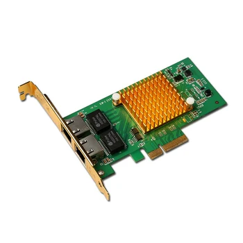Мрежова карта I350 -T2 PCI-E 2 порта Gigabit Ethernet сървър Nic Оригинален чип InteI350T2