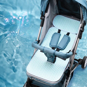 Подложка за детска количка, обикновен, прост, дишаща, впитывающий пот, количка за пътуване, хладен летен подложка за лед, аксесоари