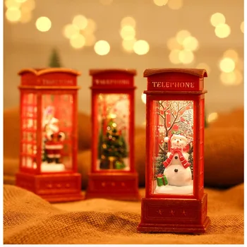 Коледна лампа, светещи играчки, Дядо коледа, Снежен човек, преносим фенер, висящи украшения, Коледни вечерни Декоративни детски коледни играчки