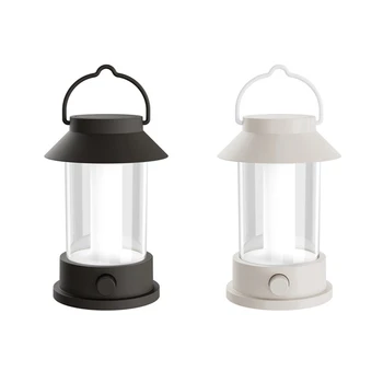 1 комплект улични лампи за къмпинг, супер ярки атмосферни светлини, декоративни осветителни тела, черен