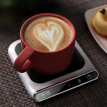 Нагревател кафе чаши, таймер, поставка за подгряване, умна термостатическая топло, гореща плоча, нагревател чаши за кафе с горещо мляко, USB