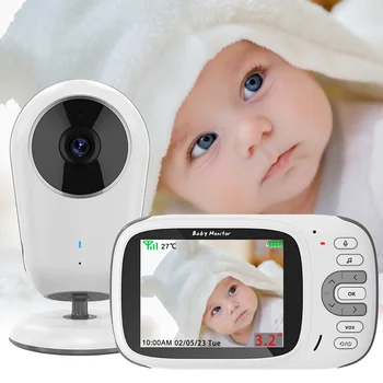 Нов 3.2-инчов Безжичен Бебефони и Радионяни Домофонна система за Мониторинг на Температурата на Гледачка за Нощно Виждане Камера за Сигурност Babyphone