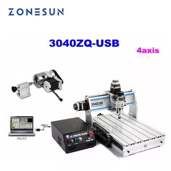ZONEUN 3040Z-DQ 300 W USB 4-аксиален Сверлильно-Фреза с ЦПУ FD37309163