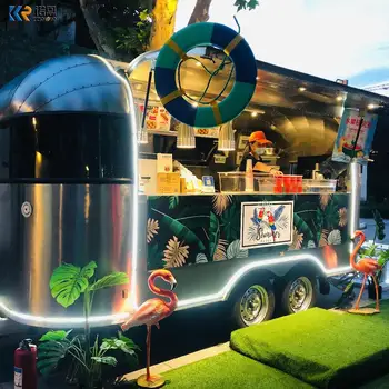 Луксозен Висококачествен произведено фаянс ремарке въздушния поток Food Камион с търговска количка