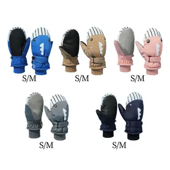Зимните ски ръкавици, регулируема преносим практичен свързване на замъка, трайни топли ръкавици за снежни човеци, деца, малки момичета, деца