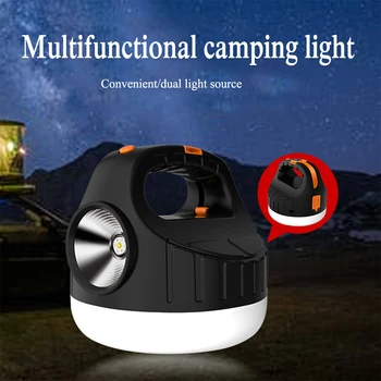 USB акумулаторна батерия за преносим led лампа за къмпинг, лампа за палатка, през нощта на аварийно осветление, водоустойчив фенер за къмпинг, led крушки
