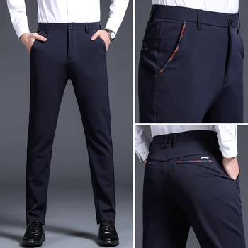 Модни обикновена качествени мъжки официални панталони, бизнес мъжки костюми, панталони