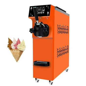Търговска машина за приготвяне на мек сладолед пълноцветен машина за приготвяне на сладолед с една глава от неръждаема стомана