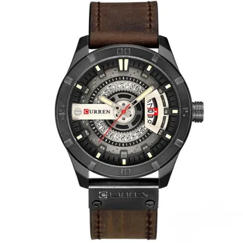 Кварцов часовник CURREN за мъже, нови спортни часовници Steel Will, часовник с дата, мъжки ежедневни кожени часовници Religio Masculino 8301