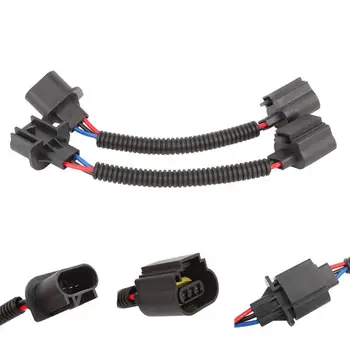 2 елемента Удължител H13 9008 Промяна теглене на кабели с косичкой, кабелен адаптер, автомобили съединителна кабелна линия за автомобилни фарове за мъгла, фарове