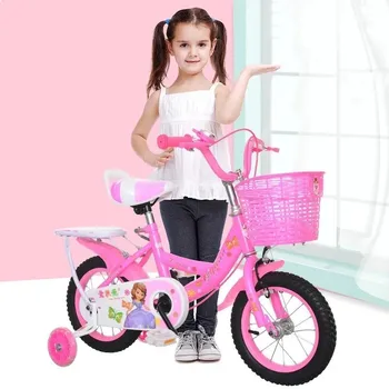Детски Велосипеди от Високо Стомана За Момчета И Момичета На 12-18 См Princess Bicycles С Помощни Колела И Кошница