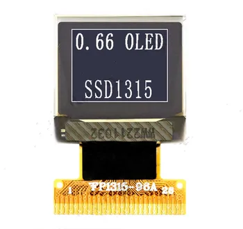 IPS 0,66 инча 28PIN SPI Бял OLED Екран SSD1315, Съвместим с SSD1306, Устройство IC 64*48 IIC/8-Битов Паралелен Интерфейс