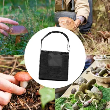 Дишаща чанта за събиране на реколтата през рамо, с удобен джоб, множество чанта за продукти с регулируем ремък за носене в градината, къмпинг