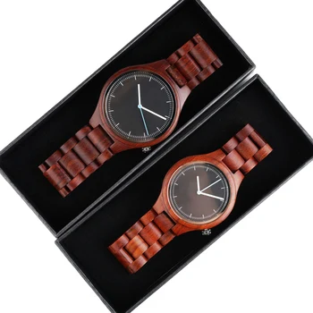 ALK Vision двойката дървени часовници, дамски модни кварцов дървени часовници, ежедневни дървени часовници за влюбени, дамски мъжки часовници на по-добро луксозна марка