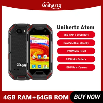Смартфон Unihertz Atom 4G Трайни 4 GB RAM И 64 GB ROM 2,45-инчов Android 9 Восьмиядерный Мобилни Телефони, отключени Мобилен телефон 2000 mah NFC