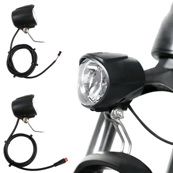 Електрически велосипед Ebike Водоустойчив led предни фенер, универсална фаровете 6-60 с 2-пинов конектор SM, предни прожектор за электровелосипеда