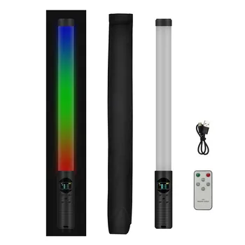 RGB светлинна пръчка, преносими led запис на видео със статив, акумулаторна лампа за фотография, пръчка за директно излъчване на сватбата на YouTube