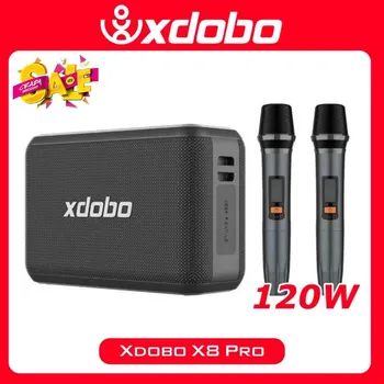 XDOBO X8 Pro 120 W караоке Bluetooth високоговорител Преносим безжичен субуфер бас музикална Стерео звукова система захранване дистанционно управление