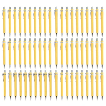 60 бр./лот, химикалка химикалка от бамбуково дърво, връх 1.0 mm, офис и ученически принадлежности, бизнес маркови химикалки, бамбук дръжка