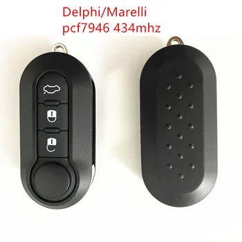 2 елемента Delphi/Marelli Авто Дистанционно Ключ За Fiat MPV Bravo/Ducato 500 Doblo Qubo Grande Punto Citroen Jumper Peugeot 433 Mhz pcf46