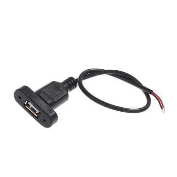 1бр USB Тип A Порт захранване на Гнездещите Конектори Жак САМ зарядно устройство ще захранване на Изход USB-A Тип Крепежное Дупка за Кабел