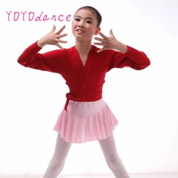 Балетната обвивка, в 3 цвята, зимна жилетка за деца и възрастни, облекла за квадратен танц, танц пуловер с дълъг ръкав за момичета