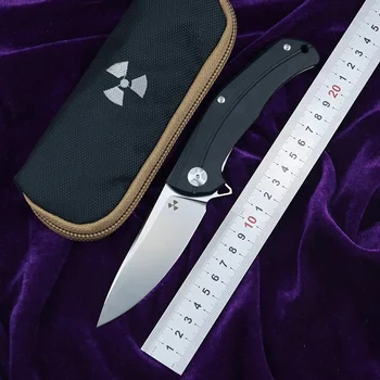 LEMIFSHE JK3215-G10 Флипер D2 стоманен нож G10 + стоманена дръжка открит ловен джоб с кухненски плодов сгъваем нож EDC инструмент