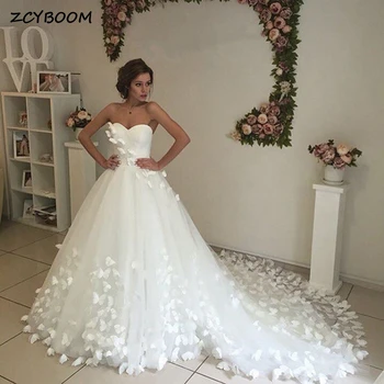 Елегантна бяла стикер във формата на пеперуда, сватбени рокли 2023, дължина до пода, струята, тюлевая светкавица, сватбената рокля на поръчка