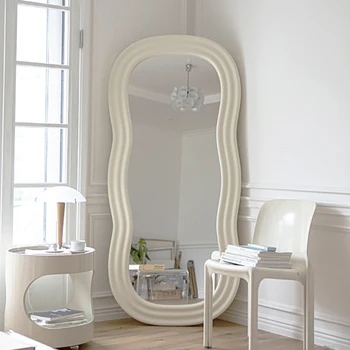 Модерен голям ретро огледален пол скандинавски неправилни форми, творческа луксозно огледало за всекидневната, в пълен размер, дизайн, мебели Espejo