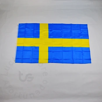 Швеция 90*150 см флаг банер окачен Националният флаг на Швеция за среща, на парад, партита.Подвешивание, за украса