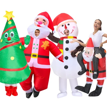 Коледни надуваеми костюми на Дядо Коледа и лосове за възрастни и деца, маскарадное рокля снежен човек, кралят костюм за cosplay за Хелоуин костюм за парти