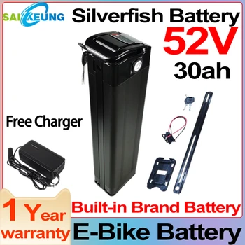 Батерии за скутер Ebike 18650 Cell 20ah Silverfish Батерия За Електрически Велосипед 50ah 2000w Двигател Комплект 52V 25/30/35/40ah Литиева Батерия