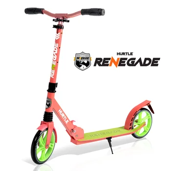 Лек и сгъваем скутер-регулируема скутер за тийнейджъри и възрастни, легкосплавный с ударопрочными колела (диня)