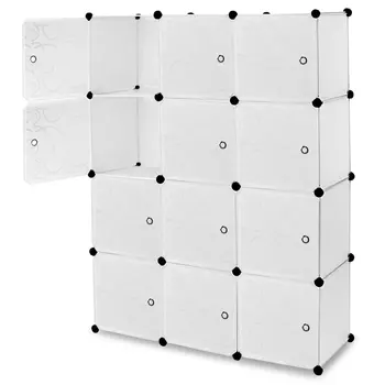 Елегантен органайзер за съхранение на 12 кубчета - трайни връзки на ABS-пластмаса и трайни полипропиленови листове за класификация и предотвратяване на елементарно