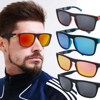 Мъжки поляризирани слънчеви очила, квадратни слънчеви очила за шофиране, женски спортове на открито, бягане, каране на велосипед, слънчеви очила, нюанси UV400, очила
