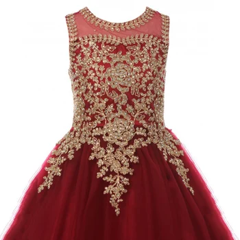 Класически тюлевое рокля с цветя модел за момичета, дантелени апликации, дълъг ръкав, за сватба, рожден ден, бална рокля, рокля за първия Св. причастие