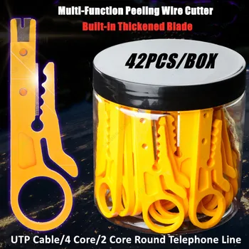 Висококачествен многофункционален пилинг-кусачка мрежов UTP кабел RJ-45, 4-жилен/2-жилен през цялата телефонен кабел За кримпване на източване