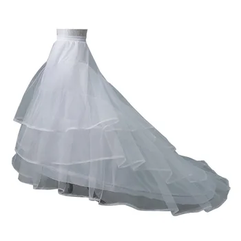 Сватбена рокля с кринолином, долната пола за младоженци, 2 на обръч с влак за параклис