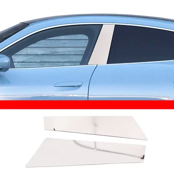 За Porsche Taycan 2019-2022 от неръждаема стомана, светли прозорци на автомобили, тампон на B-образна багажник, етикет на райета, автомобилни аксесоари