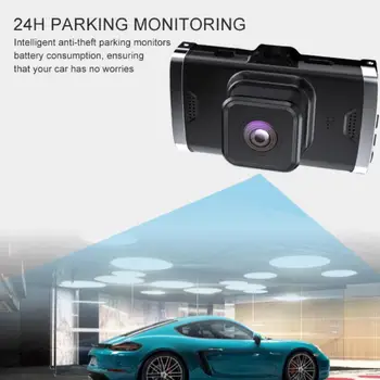 3-инчов автомобилен видеорекордер, тире-камера HD 1080P видео рекордер за шофиране, петлевая запис за нощно виждане, широкоъгълен детектор на движение, автомобилни аксесоари