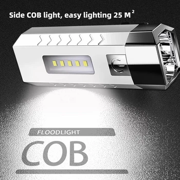 Мини Акумулаторна Фенерче C3 Лампа за Външно осветление с 2 * led + 5 * COB Странични фенери Мощен Фенерчето Може да се Използва като източник На енергия