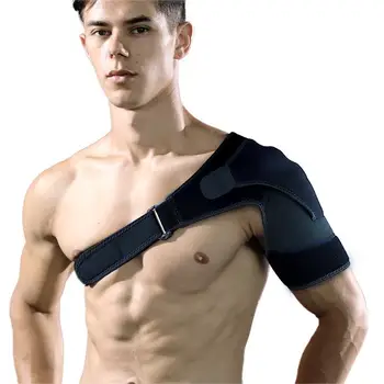 Регулируем спортен грижа в салона, в подкрепа на едно рамо, а на задната скоба, защитен ремък, накладки за колан, черна превръзка от неопрен за мъже и жени