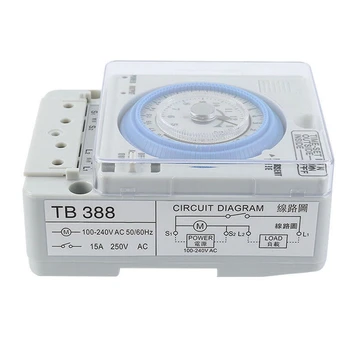 4X Нов правоъгълен таймер за превключване TB-388 15 минути/96 пъти без батерии