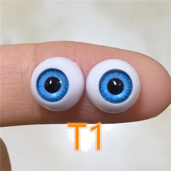 Куклени очи BJD 10 мм Полукръгли Акрилни Очните Ябълки Чифт 3D Симулация на очите Домашно Очните ябълки са Подходящи за кукли Rebirth Baby