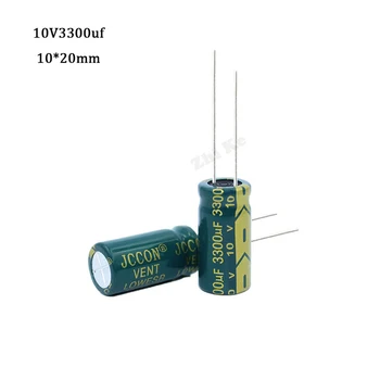 6 бр./лот 10 3300 icf 10*20 високочестотен низкоомный алуминиеви електролитни кондензатори 3300 icf 10 На 20%