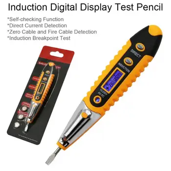 Led дигитален индукционный тест молив, електротехник, тестер за променлив и постоянен ток, електрически отвертки, точка на прекъсване с електронен сензор лампи
