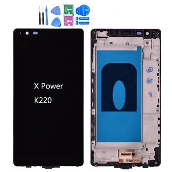 Оригинал за LG X Power K220DS K220 LCD дисплей с Сензорен екран Дигитайзер В Събирането С Рамка безплатна доставка