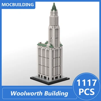 Мащабна модел Woolworth Building 1:800 Moc, градивни елементи за сглобяване на тухли, архитектура, креативни детски играчки, подаръци 1117 бр.